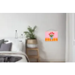 Tulpen - Roze - Vaas textielposter latten blank klein -woonkamer