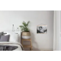 Krijger - Draak - Grijs textielposter latten blank klein -woonkamer