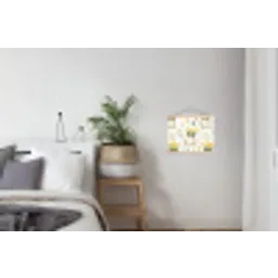 Gieter - Bloemen - Eieren textielposter latten blank klein -woonkamer