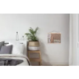 Where to next - Strand - Voetstappen textielposter latten blank klein -woonkamer