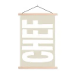 Wit - Chef - Decoratie - Japandi textielposter latten blank klein -3d