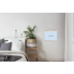 Why not - Blauw - Donker blauw - Quote textielposter latten blank klein -woonkamer