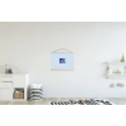 Why not - Blauw - Licht blauw - Quote textielposter latten blank klein -kinderkamer
