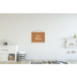 Yee haw - Bruin - Minimalistisch textielposter latten blank klein -kinderkamer