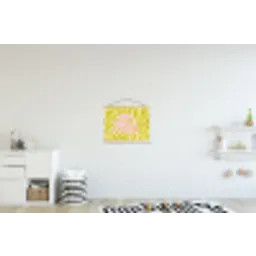 Zebraprint - Priority - Roze textielposter latten blank klein -kinderkamer