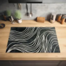 Lijnen - Patroon - Abstract - Wit Inductie beschermer vinyl 3mm klein -sfeer5