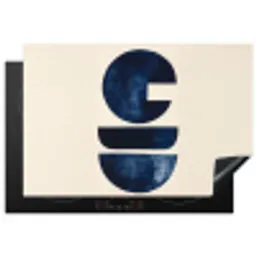 Vormen - Blauw - Abstract Inductie beschermer vinyl 3mm klein -3d