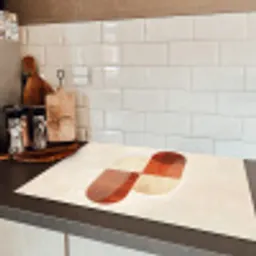 Bogen - Beige - Vormen Inductie beschermer vinyl 3mm klein -sfeer3