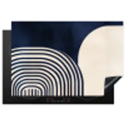 Donkerblauw - Abstract - Lijnen Inductie beschermer vinyl 3mm klein -3d