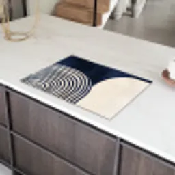 Donkerblauw - Abstract - Lijnen Inductie beschermer vinyl 3mm klein -sfeer8