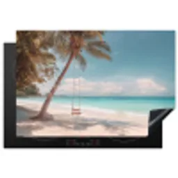 Palmboom - Schommel - Strand - Lucht Inductie beschermer vinyl 3mm klein -3d