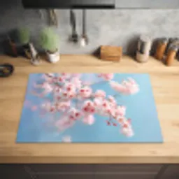 Takken - Bloesems - Roze Inductie beschermer vinyl 3mm klein -sfeer5