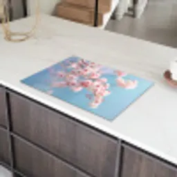 Takken - Bloesems - Roze Inductie beschermer vinyl 3mm klein -sfeer8