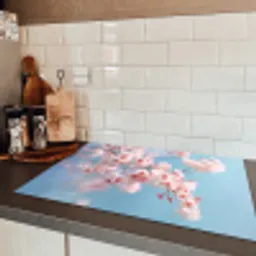 Takken - Bloesems - Roze Inductie beschermer vinyl 3mm klein -sfeer3