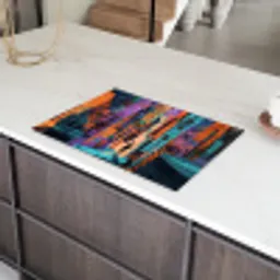 Abstract - Figuren - Kleurrijk Inductie beschermer vinyl 3mm klein -sfeer8