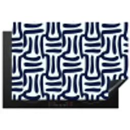 Abstract - Modern - Blauw Inductie beschermer vinyl 3mm klein 276 -3d