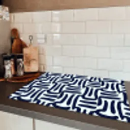 Abstract - Modern - Blauw Inductie beschermer vinyl 3mm klein 276 -sfeer3