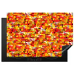 Abstract - Verf - Rood Inductie beschermer vinyl 3mm klein 276 -3d