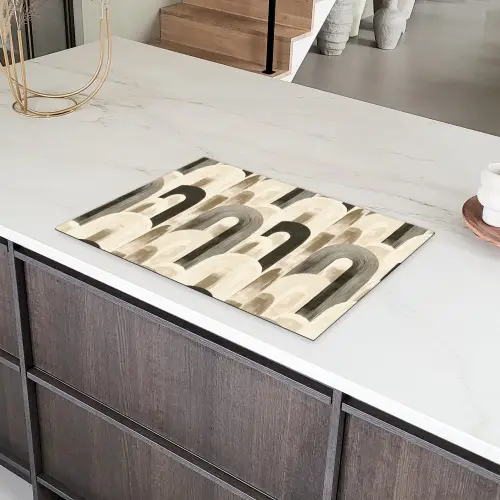 Abstract - Patroon - Bogen Inductie beschermer vinyl 3mm klein 276 -sfeer8