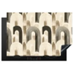 Abstract - Patroon - Bogen Inductie beschermer vinyl 3mm klein 276 -3d