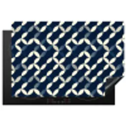 Abstract - Patroon - Blauw Inductie beschermer vinyl 3mm klein 276 -3d