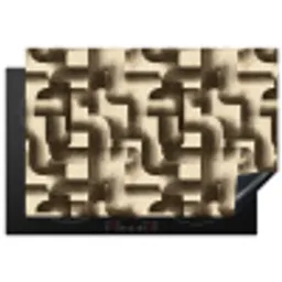 Abstract - Retro - Zwart Inductie beschermer vinyl 3mm klein 276 -3d