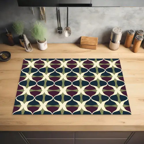 Abstract - Retro - Kleurrijk Inductie beschermer vinyl 3mm klein 276 -sfeer5