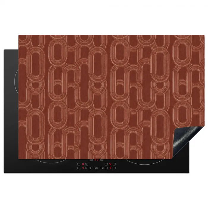 Abstract - Textuur - Bruin Inductie beschermer vinyl 3mm klein 276 -3d