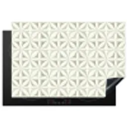 Abstract - Structuur - Grijs - Wit Inductie beschermer vinyl 3mm klein 276 -3d