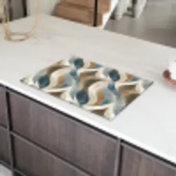 Abstract - Golven - Kleurrijk Inductie beschermer vinyl 3mm klein 276 -sfeer8