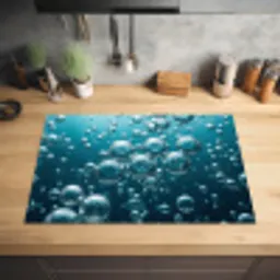 Luchtbellen - Dynamisch - Blauw Inductie beschermer vinyl 3mm klein -sfeer5