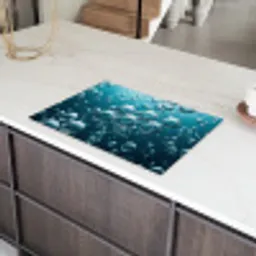 Luchtbellen - Dynamisch - Blauw Inductie beschermer vinyl 3mm klein -sfeer8
