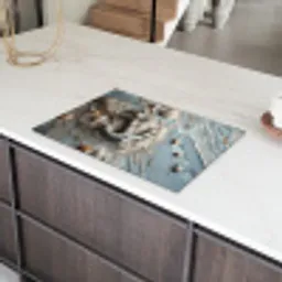 Anker - Hout - Schelpen - Zand Inductie beschermer vinyl 3mm klein -sfeer8