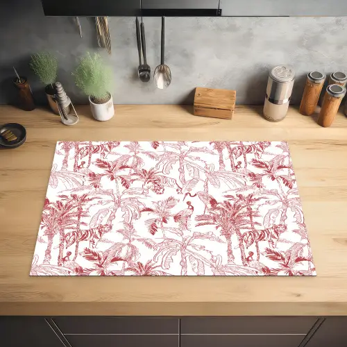 Dieren - Abstract - Rood Inductie beschermer vinyl 3mm klein 276 -sfeer5