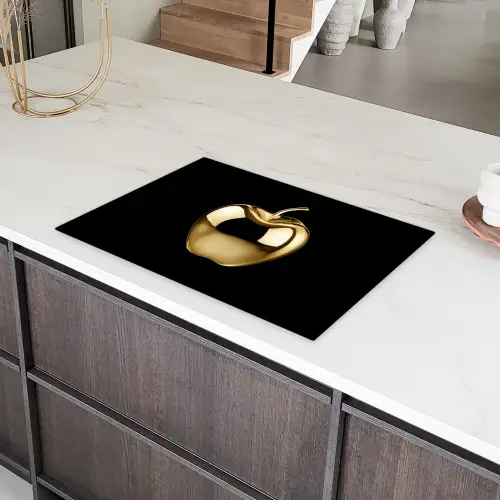 Appel - Goud - Chrome - Zwart Inductie beschermer vinyl 3mm klein -sfeer8