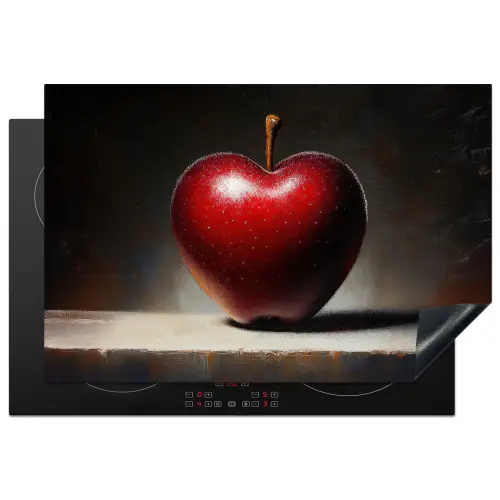 Apple - Hart - Rood Inductie beschermer vinyl 3mm klein -3d