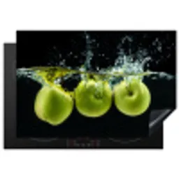Appels in Aqua Inductie beschermer vinyl 3mm klein -3d
