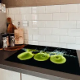 Appels in Aqua Inductie beschermer vinyl 3mm klein -sfeer3
