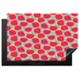 Appels - Rood - Stippen Inductie beschermer vinyl 3mm klein 276 -3d