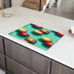 Appels - Water - Turquoise Inductie beschermer vinyl 3mm klein 276 -sfeer8