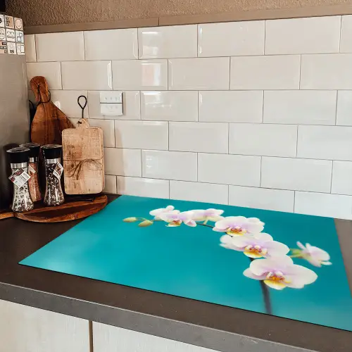 Aqua Bliss Orchideeën Inductie beschermer vinyl 3mm klein -sfeer3