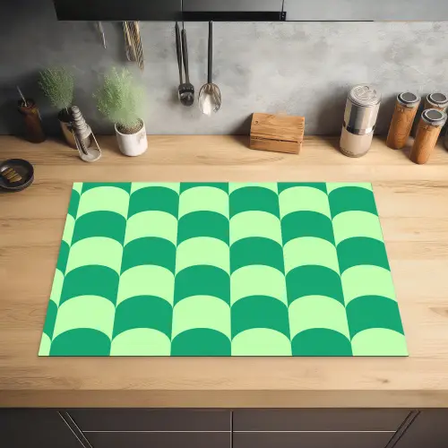 Bogen - Groen - Gestapeld Inductie beschermer vinyl 3mm klein 276 -sfeer5