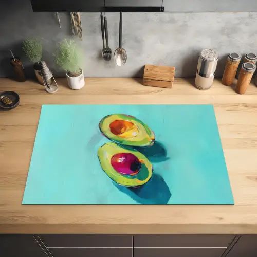 Avocado - Groen - Pit - Schaduw Inductie beschermer vinyl 3mm klein -sfeer5