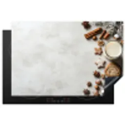 Bakken - Kaneel - Licht - Winter Inductie beschermer vinyl 3mm klein -3d