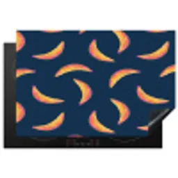 Banaan - Tropisch - Blauw - Patroon Inductie beschermer vinyl 3mm klein 276 -3d