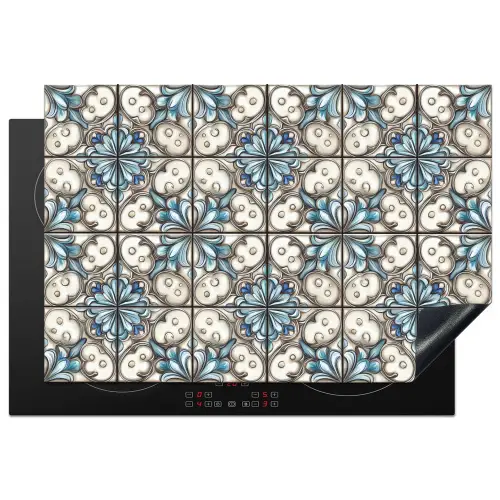 Barok - Tegel - Kleurrijk Inductie beschermer vinyl 3mm klein 276 -3d