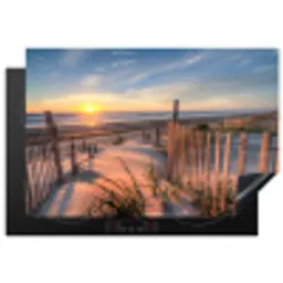 Strand - Natuur - Zonsondergang Inductie beschermer vinyl 3mm klein -3d