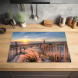 Strand - Natuur - Zonsondergang Inductie beschermer vinyl 3mm klein -sfeer5