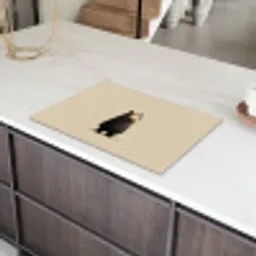 Beer - Donkerbruin - Minimalistisch Inductie beschermer vinyl 3mm klein -sfeer8