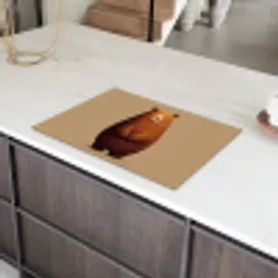 Beer - Minimalistisch - Bruin Inductie beschermer vinyl 3mm klein -sfeer8